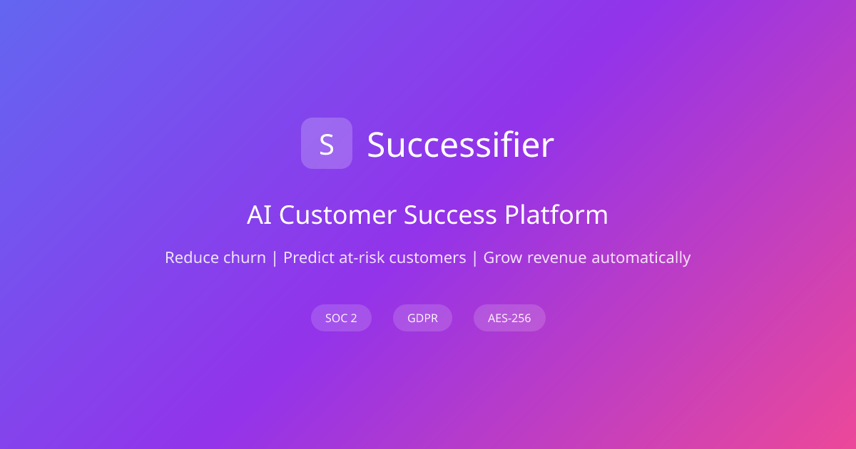 석세시파이어 AI Successifier AI churn prediction dashboard analytics
